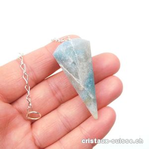 Pendule Aventurine bleue facetté 4,5 cm. Pièce unique. Offre Spéciale