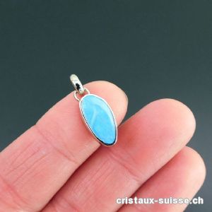 pendentif Opale doublette d'Australie en argent 925 platiné. Pièce unique