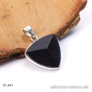 Pendentif Tourmaline noire du Brésil en argent 925. Pièce unique