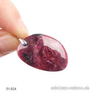 Pendentif Eudialyte de Russie avec clip en argent 925. Pièce unique