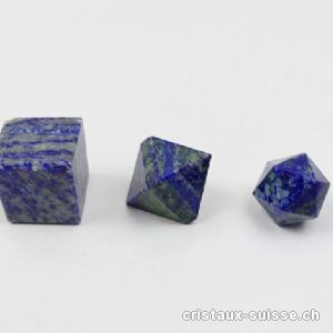 5 solides de Platon Lapis-lazuli. Pièce unique