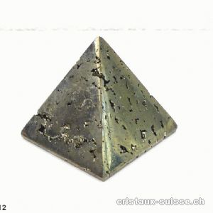 Pyramide Pyrite du Pérou, base 5,3 cm x H. 4,8 cm. Pièce unique 224 grammes