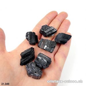 Tourmaline noire cristallisée brut env. 2 à 3 cm / 6 à 9 grammes