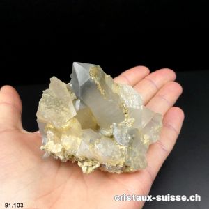 Quartz Suisse à inclusions de Schiste. Pièce unique