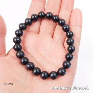 Bracelet Schungite 8,5 mm / 19 cm. Taille M-L