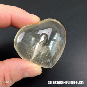 Coeur Citrine naturelle 4,2 x 3,7 cm. Pièce unique 33 grammes