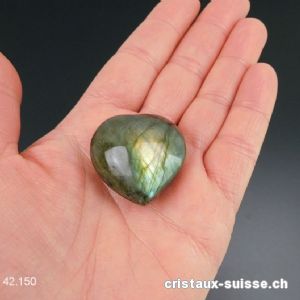 Coeur Labradorite 3,1 x 3,1 x 1,9 cm. Pièce unique