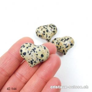 Coeur Jaspe Dalmatien 2,5 x 2 cm. Offre Spéciale