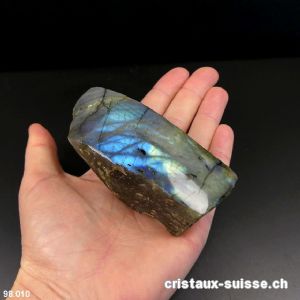 Labradorite brute 1 face polie. Pièce unique 256 grammes