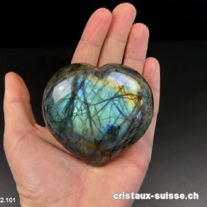 Coeur Labradorite-Spectrolite XL. Pièce unique 250 grammes