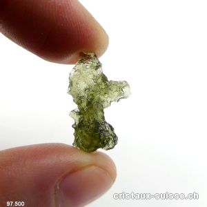 Moldavite 2 x 1,2 x 0,6 cm. Pièce unique 3,7 carats