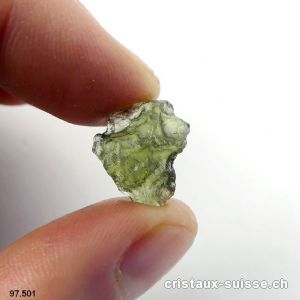 Moldavite 1,3 x 1,2 x 0,6 cm. Pièce unique 4 carats