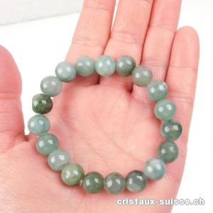 Bracelet Jadéite - Jade noble 10 mm / 18 cm. Pièce unique