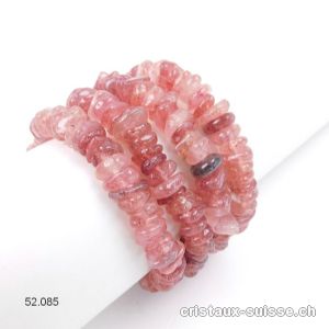 Bracelet Quartz Fraise 8 - 10 mm/18,5 - 19 cm. Taille M