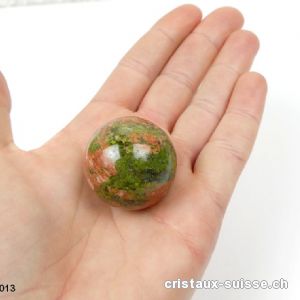 Boule Unakite - épidote 3,1 cm. Pièce unique