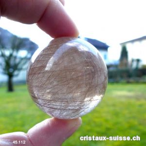 Boule Quartz Rutile 4 cm, Pièce unique 86 grammes