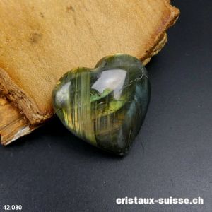 Coeur Labradorite 3,4 x 3,3 x 1,3 cm. Pièce unique