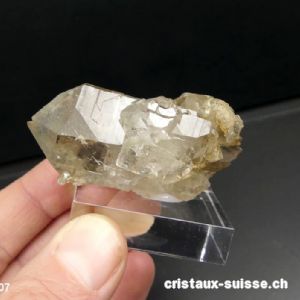 Quartz fumé biterminé du Valais. Pièce unique