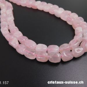 Rang Quartz Rose 10 - 12 mm / 37 cm, env. 31 cubes