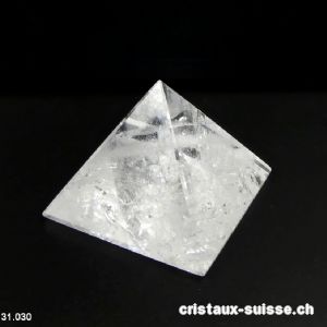 Pyramide Cristal de Roche, base 4,7 cm. Pièce unique