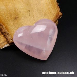 Coeur Quartz Rose du Brésil. Pièce unique 46 grammes