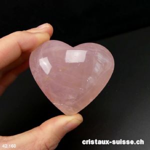 Coeur Quartz rose du Brésil. Pièce unique 96 grammes