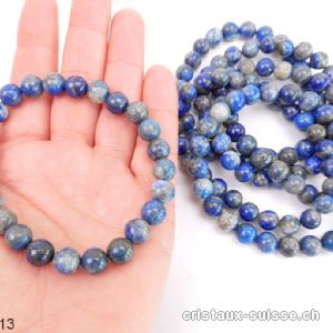 Bracelet Lapis-lazuli 8 - 8,5 mm / 21 cm