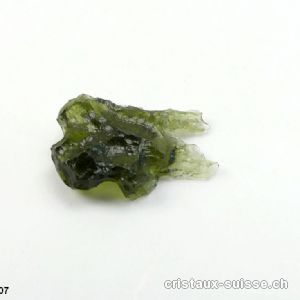 Moldavite 1,5 x 1,1 x 0,5 cm. Pièce unique 3,3 carats