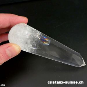 Bâton hexagonal Cristal de Roche 10 x 2,8 cm. Pièce unique