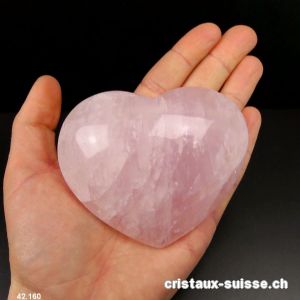 Coeur Quartz rose du Brésil 8,5 x 7 x 3,2 cm. Pièce unique 240 grammes