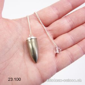 Pendule Pyrite 3 - 3,5 cm en argent 925