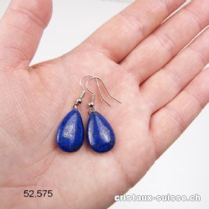 Boucles d'oreilles Goutte Lapis-Lazuli 2 cm. Offre Spéciale