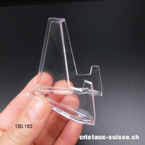 Support - Chevalet en Plexiglas petit, haut. 5,6 x larg. 3,6 cm