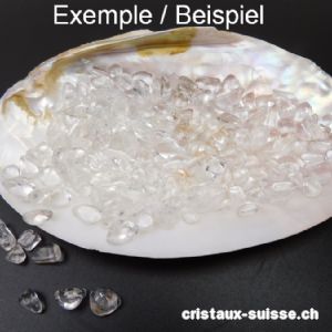 100 grammes Cristal de roche granulés Qual. A, 5 - 10 mm