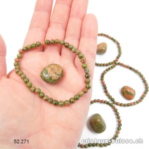 1 Bracelet Unakite et 1 pierre GRATUITE