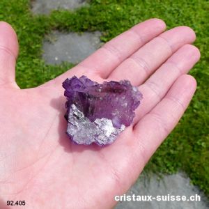 Fluorite - fluorine - violette. Pièce unique