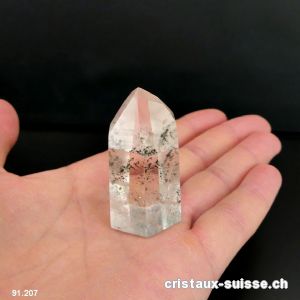 Cristal de roche avec Chlorite, polie 4,1 x 2,3 x 2,2 cm. Pièce unique 34 grammes