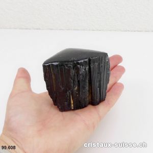 Tourmaline noire brute, dessus poli. Pièce unique 263 grammes