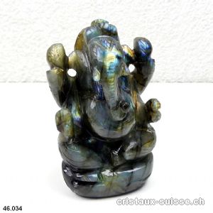 Labradorite Ganesh 10,1 cm. Pièce unique. Qualité A