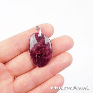 Pendentif Eudialyte de Russie avec clip en argent 925. Pièce unique