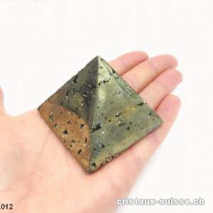 Pyramide Pyrite du Pérou, base 5,3 cm x H. 4,8 cm. Pièce unique 224 grammes