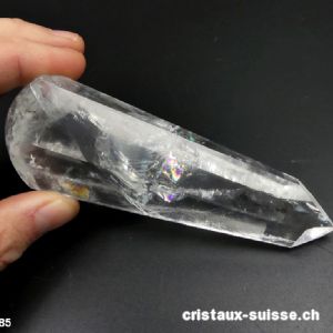 Bâton hexagonal Cristal de Roche 10,7 x 3,8 cm. Pièce unique