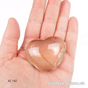 Coeur Citrine naturelle 5 x 4,1 cm. Pièce unique 55,7 grammes