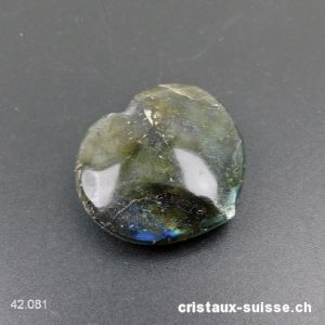 Coeur Labradorite 3 x 2,6 x 1,1 cm. Pièce unique