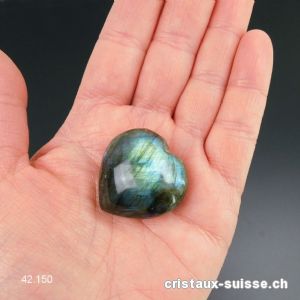 Coeur Labradorite 3,1 x 3,1 x 1,9 cm. Pièce unique