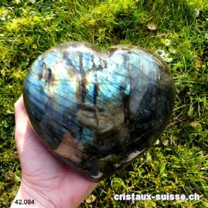 Coeur Labradorite XXL. Pièce unique 2 Kg