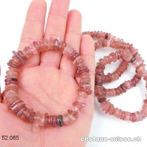 Bracelet Quartz Fraise 8 - 10 mm/18,5 - 19 cm. Taille M