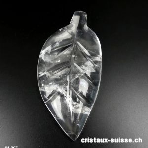 Cristal de roche feuille taillée et polie. Pièce unique 135 grammes