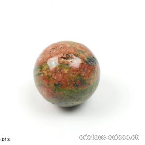 Boule Unakite - épidote 3,1 cm. Pièce unique