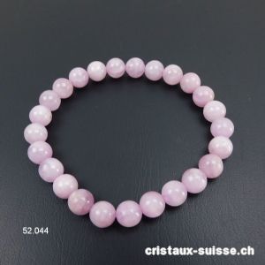 Bracelet Kunzite 8 mm / 18 cm. Qual. A